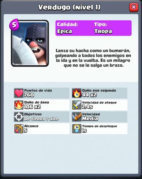 Ya disponible el Verdugo en Clash Royale, ¡descubre todo sobre él!