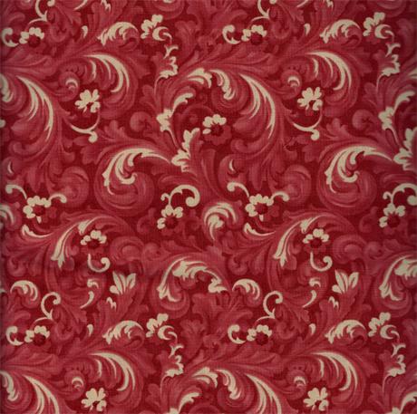 Tela arabescos roja