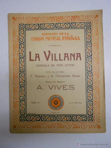 Resultado de imagen de la villana zarzuela