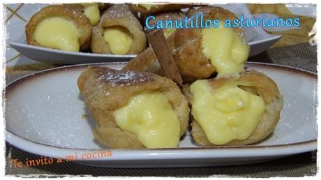 Canutillos asturianos rellenos de crema