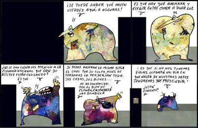 Suben la luz y las olas de protestas.