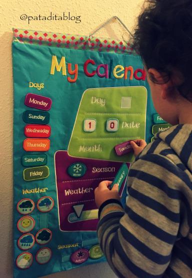 Calendario Infantil de Tela- Vida Práctica