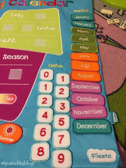 Calendario Infantil de Tela- Vida Práctica