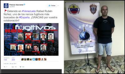 Venezuela captura a narcotraficante español Núñez Cencerrado
