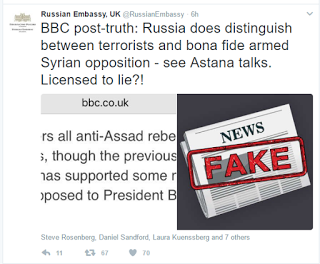 Acusada la BBC por embajada rusa de publicar posverdad