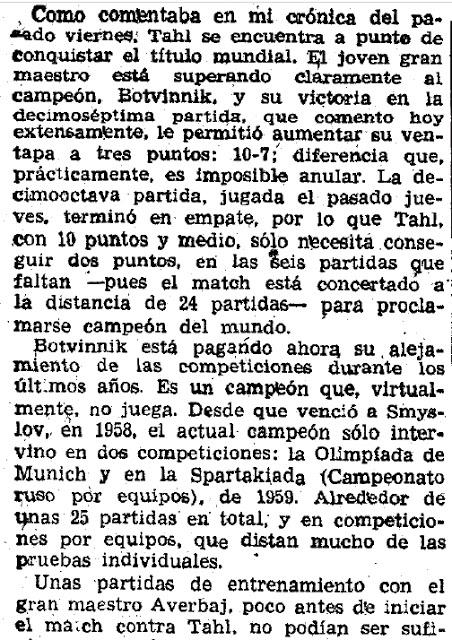 Los Mundiales de Torán - Botvinnik vs Tal 1960 (y 6)