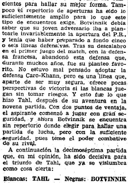 Los Mundiales de Torán - Botvinnik vs Tal 1960 (y 6)