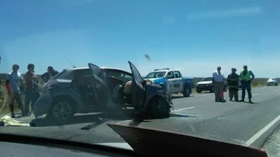 Se les volaron la reposeras y causaron un choque múltiple en la Ruta 237