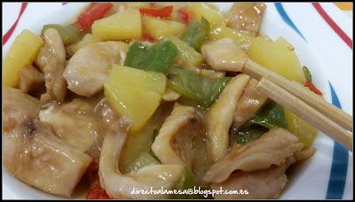Pollo con piña