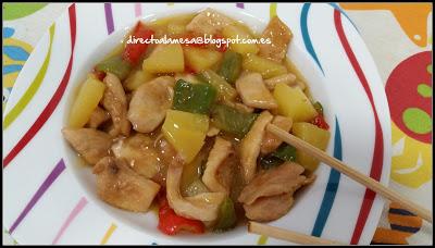 Pollo con piña