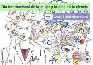 Banner de 11defebrero.org, el Día internacional de la Mujer y la Niña en la Ciencia.