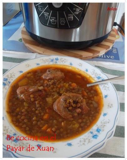 Lentejas con verduras en olla GM