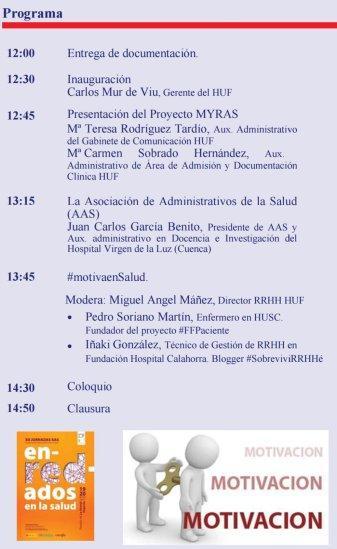 Hoy nos vemos en… I Encuentro Administrativos de la Salud #HUFadministrativos
