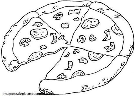 platos de comida para dibujar pizza