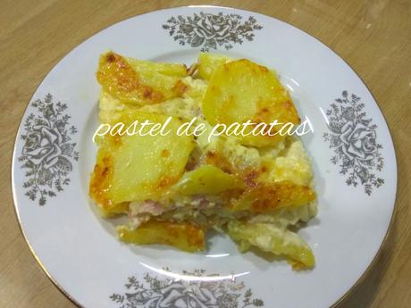 Pastel de Patatas,con Queso y Jamón de York