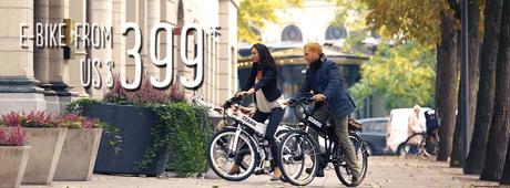 Stark Drive económica bicicleta eléctrica plegable por sólo 399 dólares