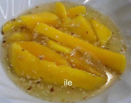 Pickles de mango con especias