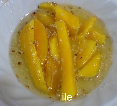 Pickles de mango con especias