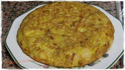 Tortilla de patata guisada al estilo leones