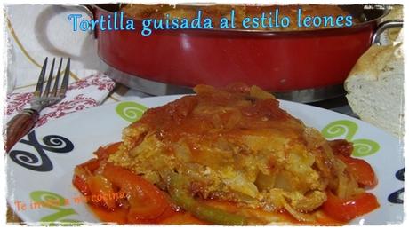 Tortilla de patata guisada al estilo leones