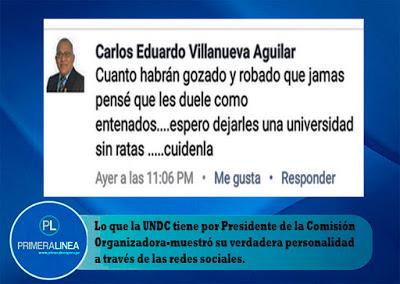 Por incapaz e incompetente: EX PRESIDENTE DE LA COMISIÓN ORGANIZADORA DE LA UNDC-MINIMIZA A SU SUCESOR…