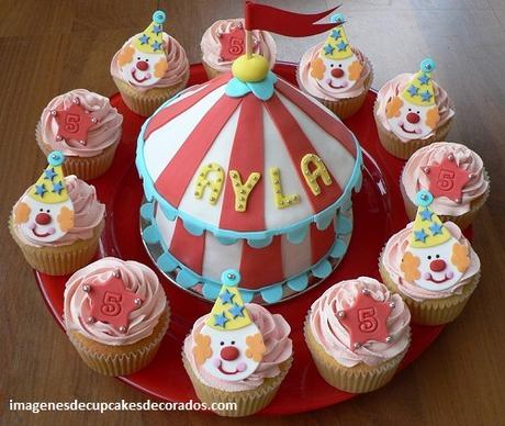 pasteles de quequitos para cumpleaños circo