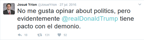 15 tweets desternillantes de Josué Yrion en 2016