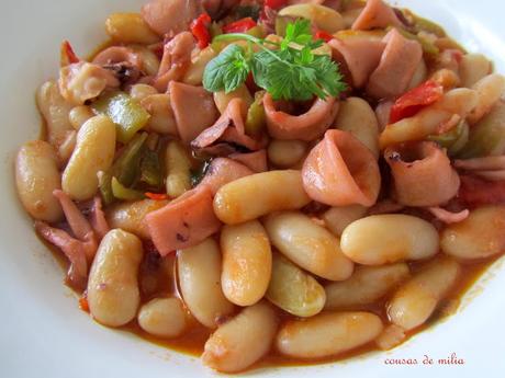 Calamares con fabas de Lourenzá