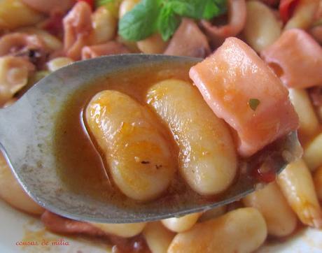 Calamares con fabas de Lourenzá