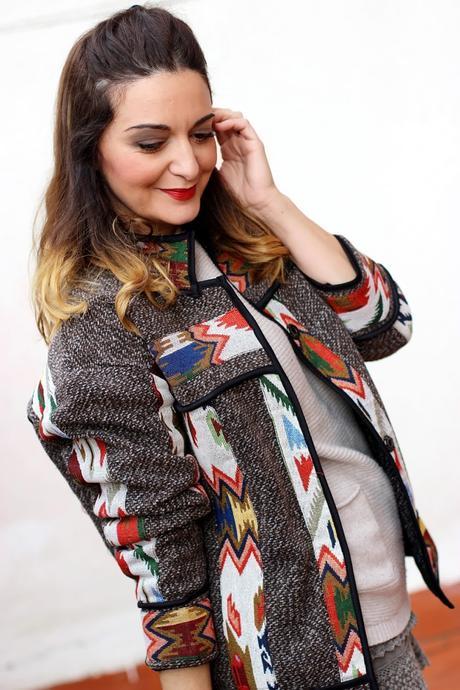 Chaqueta con estampado geométrico