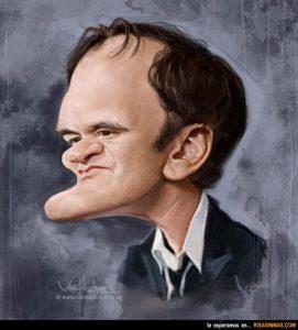 caricatura quentin tarantino-600x664