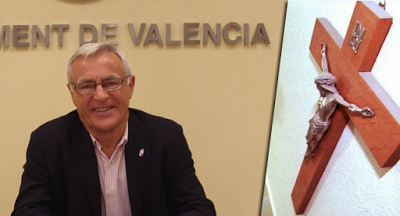 Los crucifijos y otros símbolos religiosos retirados de los edificos públicos en Valencia.