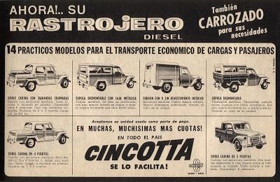 Rastrojeros con carrocerías Cincotta