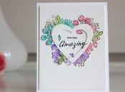 Valentine's card with Real Brush markers