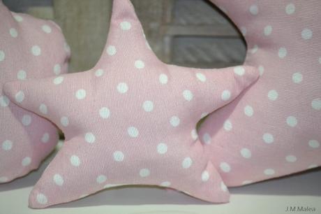 ESTRELLITAS Y NUBE EN ROSA CON TOPITOS. #PROYECTOS EL BLOG DE JESS, SHOP.