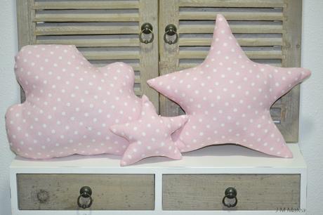 ESTRELLITAS Y NUBE EN ROSA CON TOPITOS. #PROYECTOS EL BLOG DE JESS, SHOP.