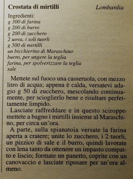 CROSTATA DI MIRTILLI - RETO DULCE CRI: LOMBARDIA