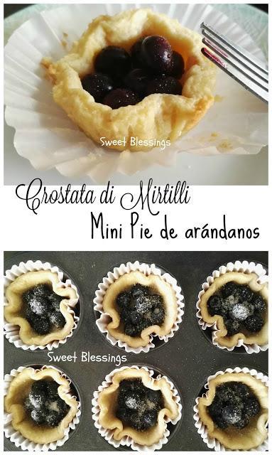 Crostata di Mirtilli - Mini pies de arándanos