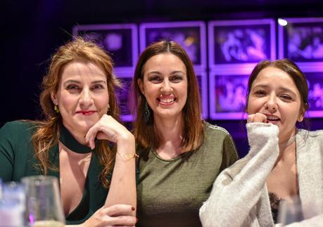 Fiesta de pijamas con The Body Shop en el CosmetikTrip6 restaurante Ornina Arantza, Judith y Lourdes