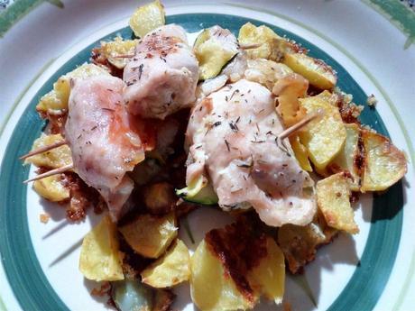 Rollos de pollo con calabacín y queso - Involtini di pollo con zucchine e provola - Zucchini and cream cheese rolls Rollos de pollo con calabacín y queso - Involtini di pollo con zucchine e provola - Zucchini and cream cheese rolls