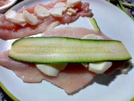 Rollos de pollo con calabacín y queso – Involtini di pollo con zucchine e provola rollitospollocalabacin1