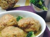 Albóndigas rellenas brócoli verduras