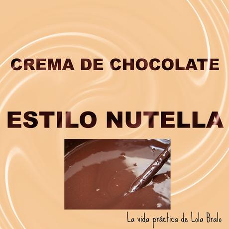 CREMA DE CHOCOLATE ESTILO NUTELLA