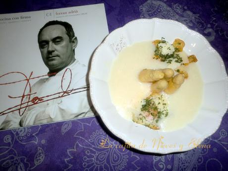 Sopa de parmesano y espárragos by Ferran Adriá