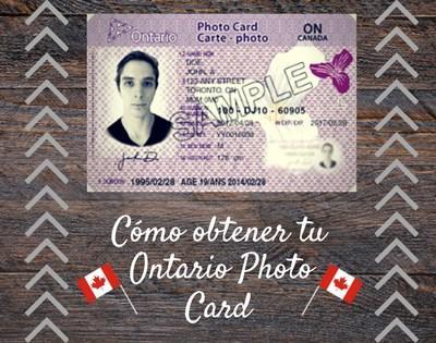 Cómo conseguir tu Ontario Photo Card
