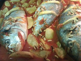 Doradas al horno con Patatas