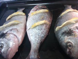 Doradas al horno con Patatas