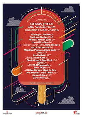 Jardines de Viveros Valencia 2017: Jamie Cullum, Leiva, Love of Lesbian, Ara Malikian, UB40, Riot Propaganda...