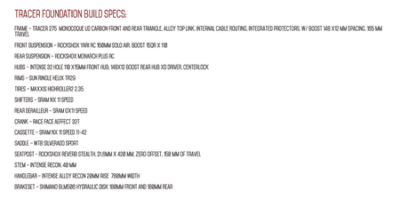 Nueva Intense Tracer 275: intensamente agresiva