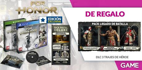 GAME presenta su edición deluxe exclusiva de For Honor y recompensa por reservar